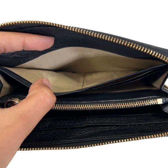 Authentic Chloe Wallet Long Lily Zip Around Black Leather Vintage Purse - Picture 11 of 12